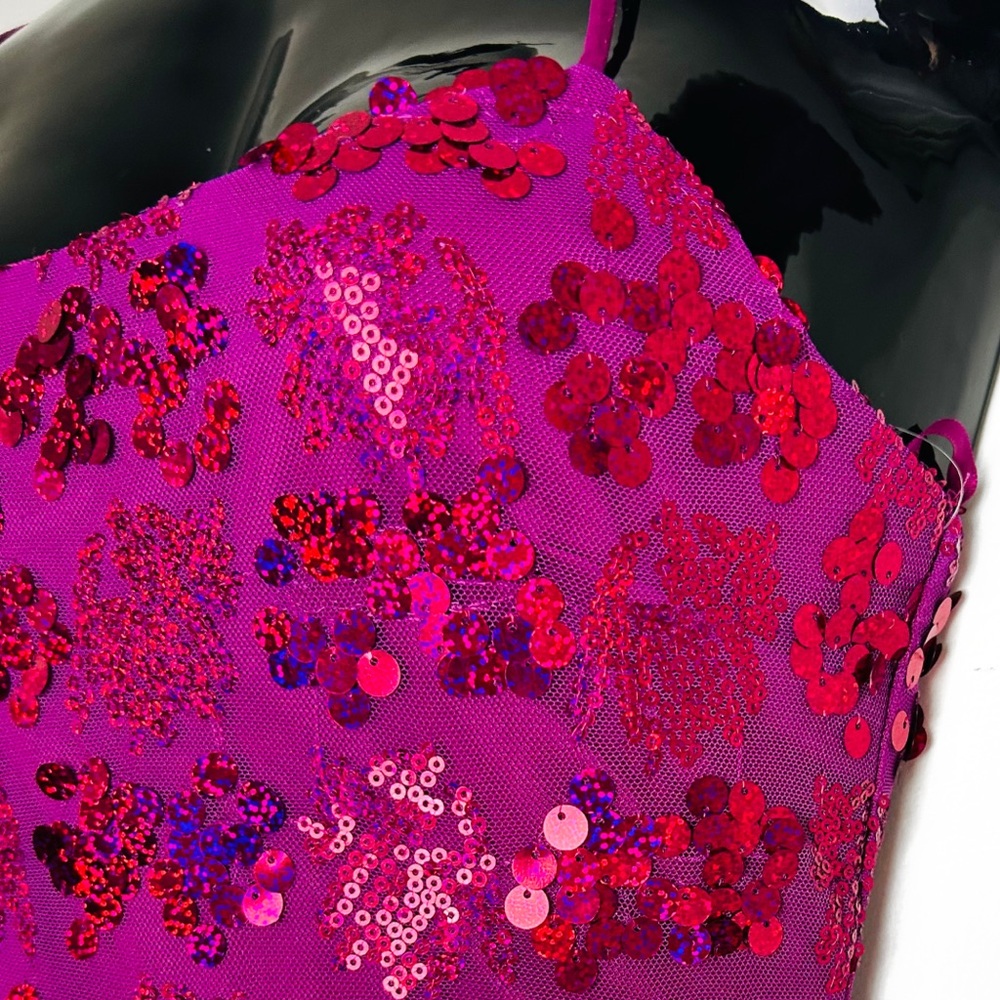 *NWT Fuchsia Sequin Dress - Picture 7 of 15